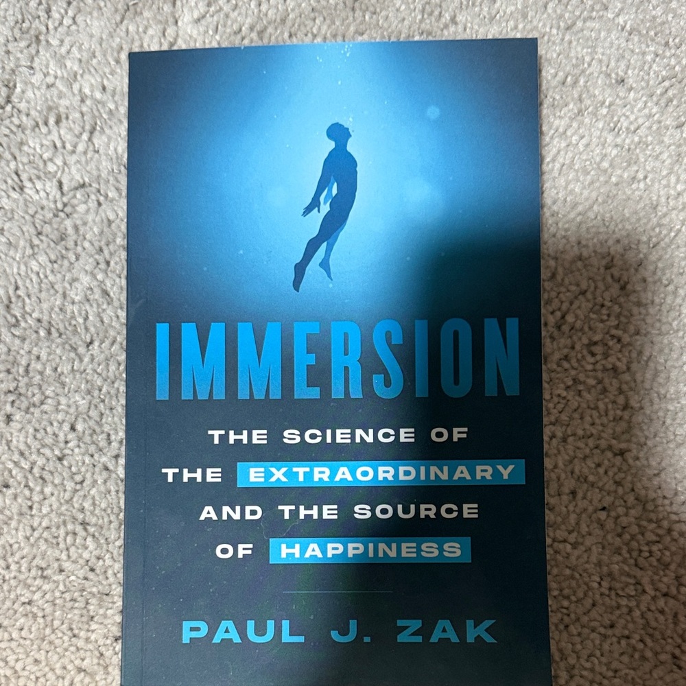 Immersion by Paul J. Zak - Blue Cover